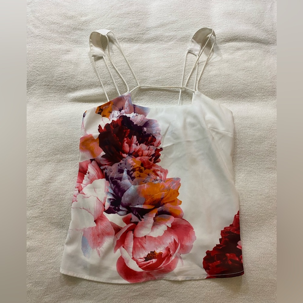 Keepsake cut out floral tank blouse